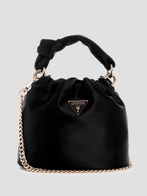Guess Twiller Top Handle Pouch Bag Zwart | GUESS-SN28987