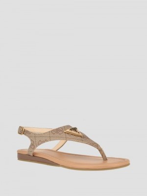 Guess Unali Thong Sandals Bruin | GUESS-SN29730