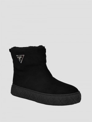 Guess Unity Fur-Lined Booties Zwart | GUESS-SN29941