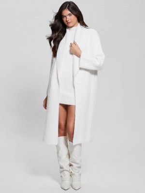 Guess Vero Oversized Mini Cardigan Coat Wit | GUESS-SN27817