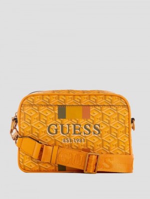 Guess Vikky Camera Bag Geel | GUESS-SN28924