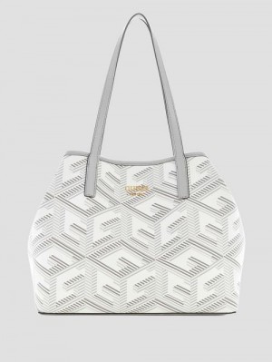 Guess Vikky G Cube Tote Wit | GUESS-SN29385