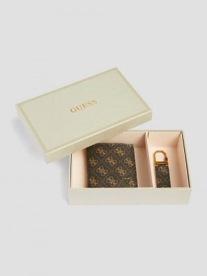 Guess Wallet and Keyring Gift Set Zwart | GUESS-SN31708