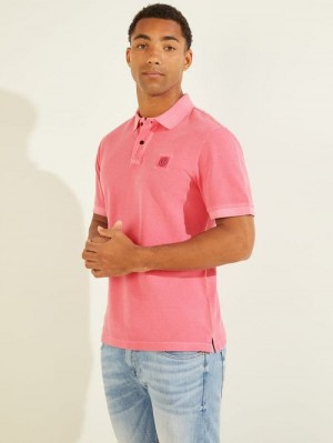 Guess Washed Polo Roze | GUESS-SN31091