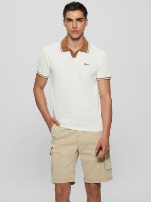 Guess Weston Knit Polo Wit | GUESS-SN31281