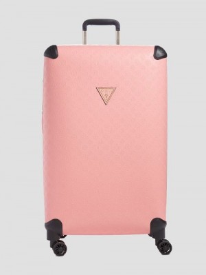 Guess Wilder Debossed 28" 8-Wheel Suitcase Roze | GUESS-SN31780