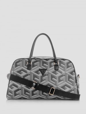 Guess Wilder G-Cube Weekender Duffel Zwart | GUESS-SN31763