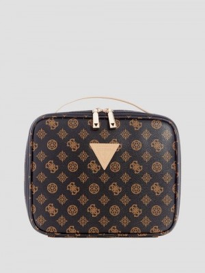 Guess Wilder Peony Cosmetic Case Bruin | GUESS-SN30123
