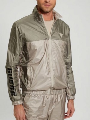 Guess Wilfred Full-Zip Track Jacket Groen | GUESS-SN31464
