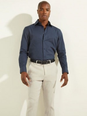 Guess William Shirt Blauw | GUESS-SN31179