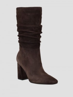 Guess Yeppy Suede Slouch Booties Bruin | GUESS-SN29926