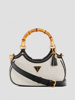 Guess Zabry Mini Satchel Zwart | GUESS-SN29287