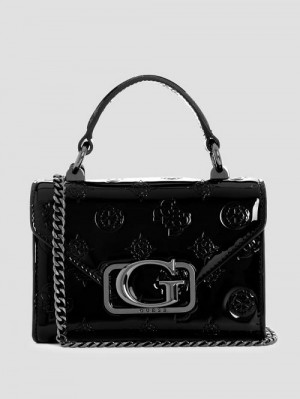Guess Zalina Mini Top-Handle Bag Zwart | GUESS-SN28688