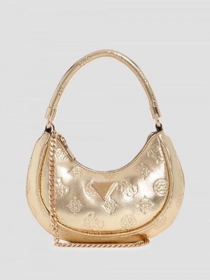 Guess Zalina Small Hobo Bag Goud | GUESS-SN28662