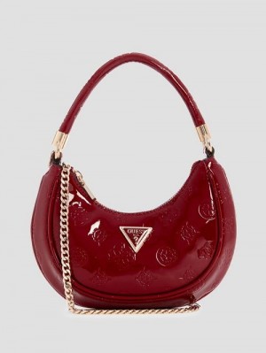 Guess Zalina Small Hobo Bag Rood | GUESS-SN28668