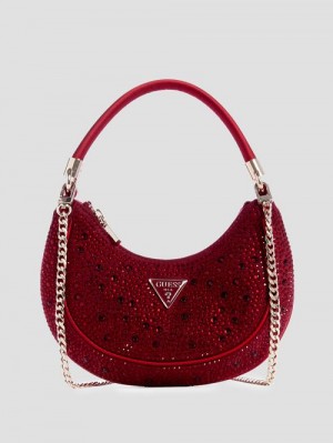 Guess Zalina Small Hobo Bag Rood | GUESS-SN28690