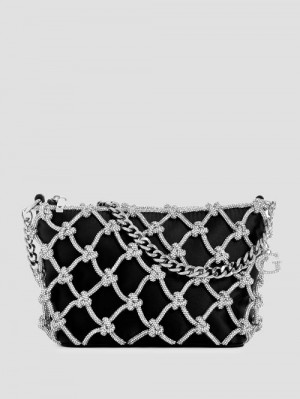 Guess Zalina Top-Zip Shoulder Bag Zwart | GUESS-SN29191