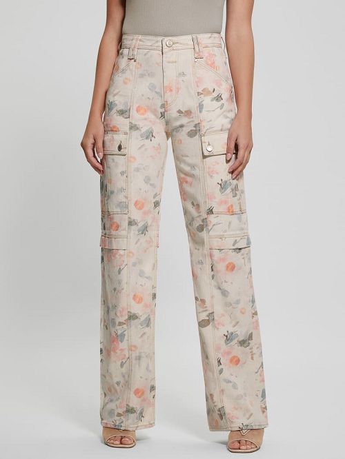 Guess 80s Denim Cargo Pants Roze | GUESS-SN26643