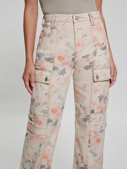Guess 80s Denim Cargo Pants Roze | GUESS-SN28317