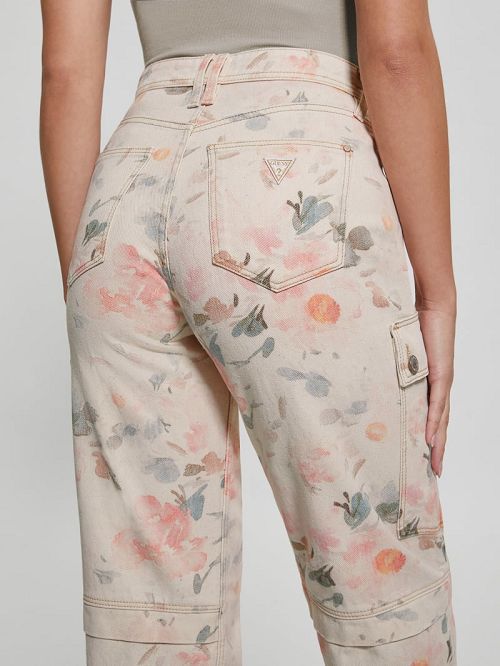 Guess 80s Denim Cargo Pants Roze | GUESS-SN28317