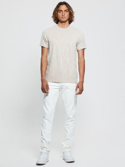 Guess Abstract Granada Jacquard Tee Beige | GUESS-SN30624
