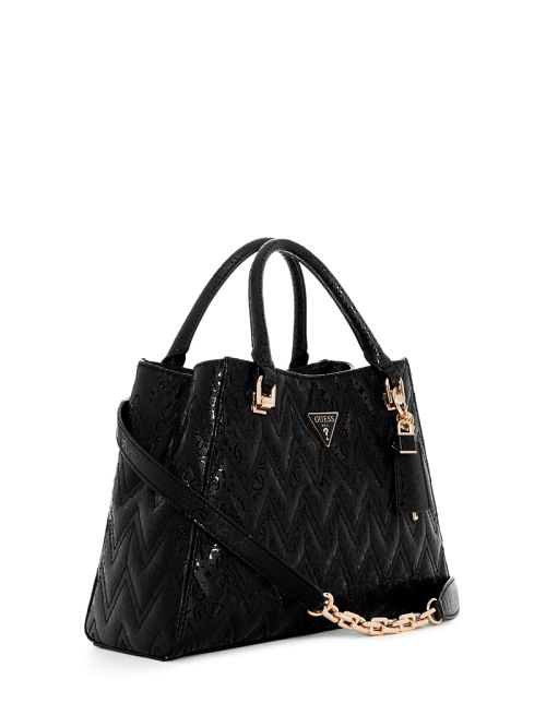 Guess Adelard Girlfriend Satchel Zwart | GUESS-SN28842