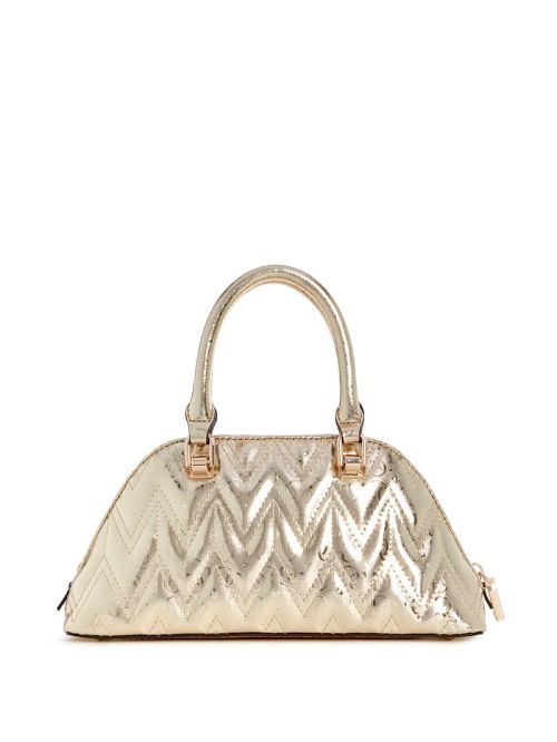 Guess Adelard Metallic Dome Satchel Goud | GUESS-SN29264