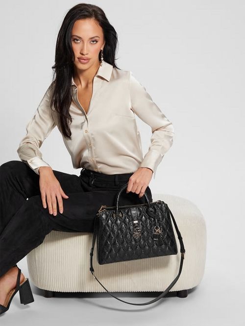 Guess Adi Society Satchel Zwart | GUESS-SN29267