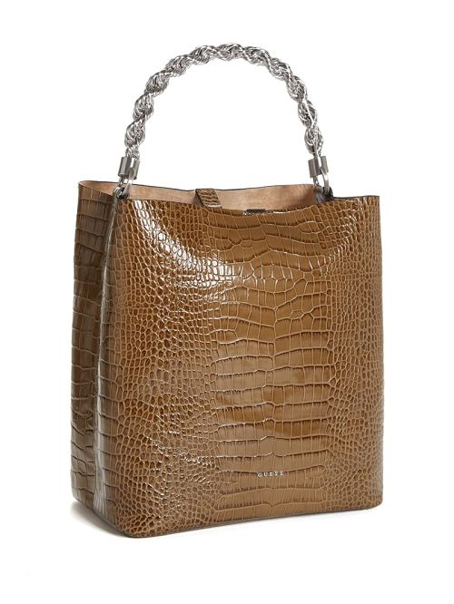 Guess Aida Croc Hobo Bag Groen | GUESS-SN29377