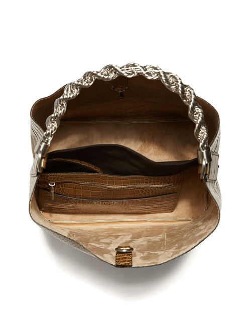 Guess Aida Croc Hobo Bag Groen | GUESS-SN29377