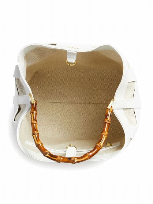 Guess Aida Woven Leather Hobo Bag Wit | GUESS-SN28791