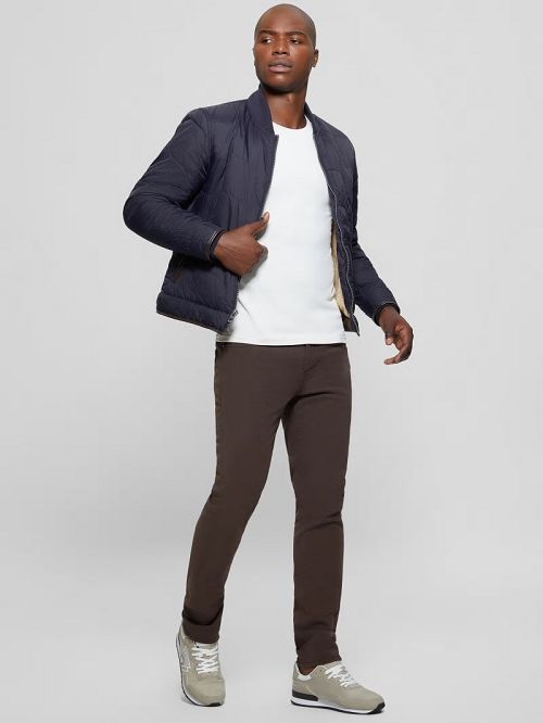 Guess Alameda Ripstop Quilted Jacket Blauw | GUESS-SN30745