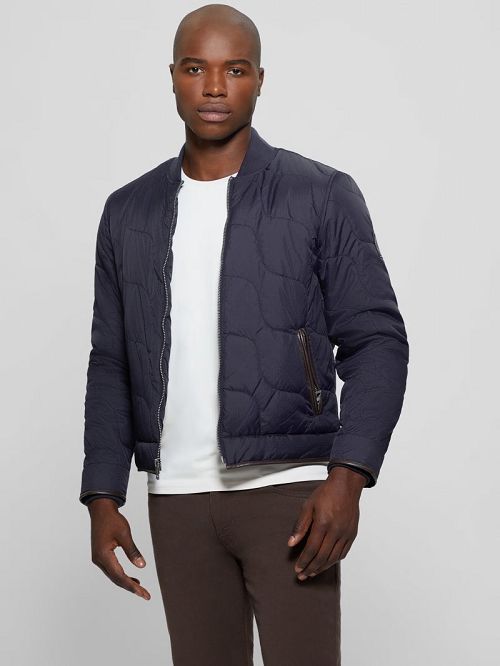 Guess Alameda Ripstop Quilted Jacket Blauw | GUESS-SN30745