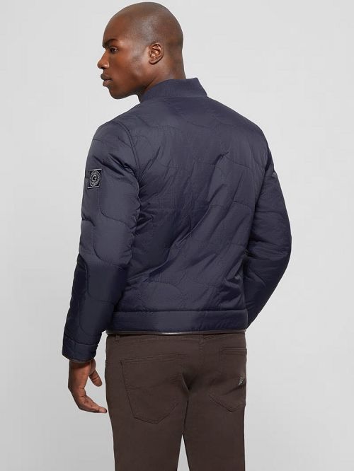 Guess Alameda Ripstop Quilted Jacket Blauw | GUESS-SN30745