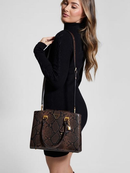 Guess Ales Girlfriend Satchel Bruin | GUESS-SN28774