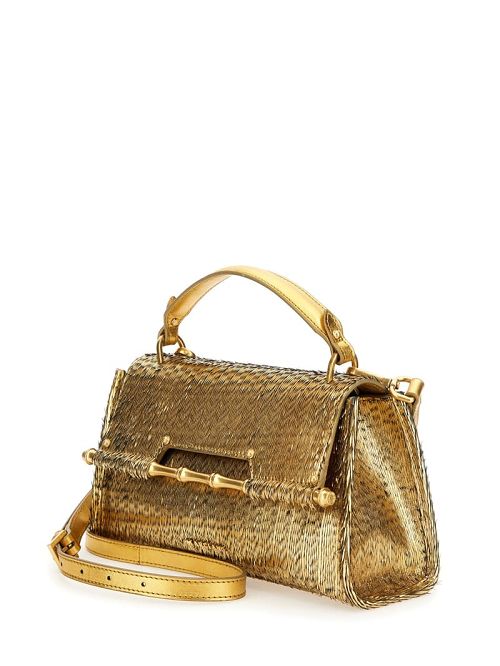 Guess Alia Textured Satchel Goud | GUESS-SN29291