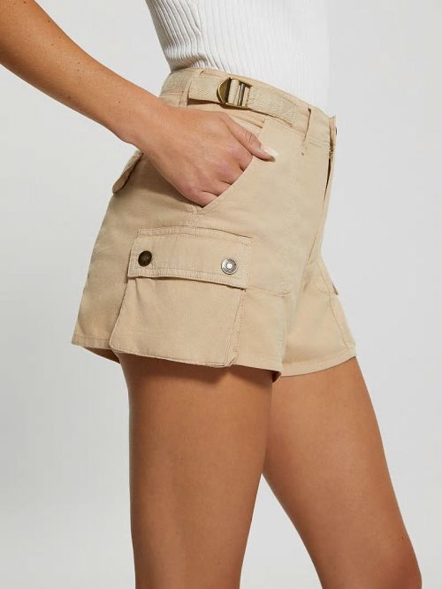 Guess Amara Cargo Shorts Beige | GUESS-SN28107