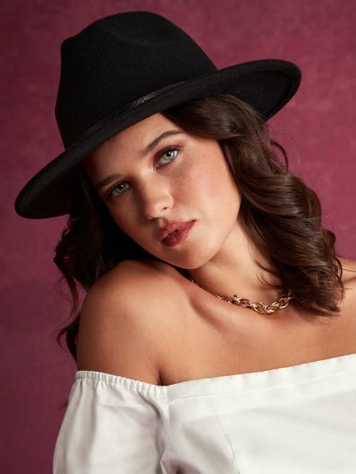 Guess Amera Fedora Hat Zwart | GUESS-SN30164