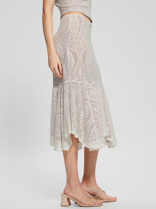 Guess Amera Lace Skirt Wit | GUESS-SN28133