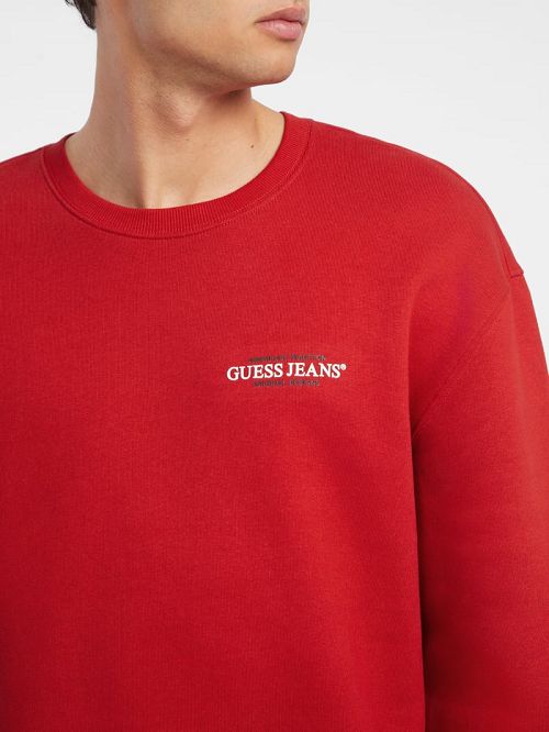 Guess American Tradition Crewneck Sweatshirt Rood | GUESS-SN30955