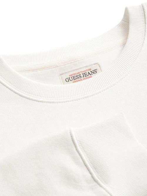 Guess American Tradition Crewneck Sweatshirt Wit | GUESS-SN30981