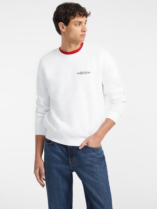 Guess American Tradition Crewneck Sweatshirt Wit | GUESS-SN30981