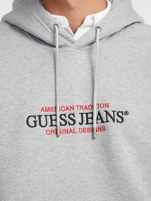 Guess American Tradition Hoodie Grijs | GUESS-SN31487
