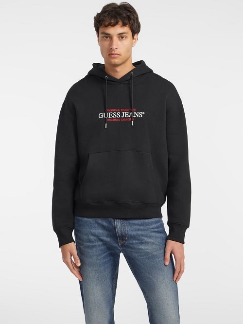 Guess American Tradition Hoodie Zwart | GUESS-SN31488