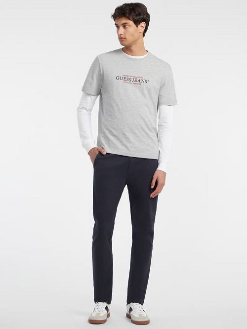 Guess American Tradition Tee Grijs | GUESS-SN30507