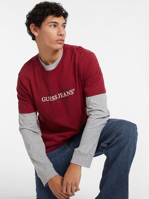 Guess American Tradition Tee Rood | GUESS-SN30633