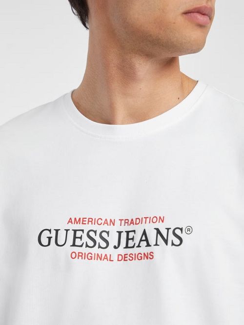 Guess American Tradition Tee Wit | GUESS-SN30588