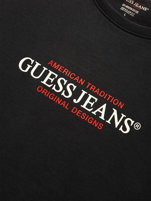Guess American Tradition Tee Zwart | GUESS-SN30508