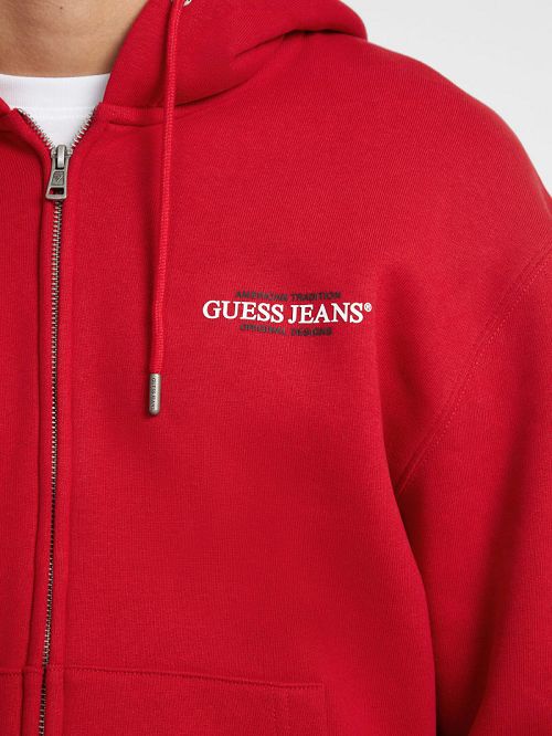 Guess American Tradition Zip-Up Hoodie Rood | GUESS-SN31528