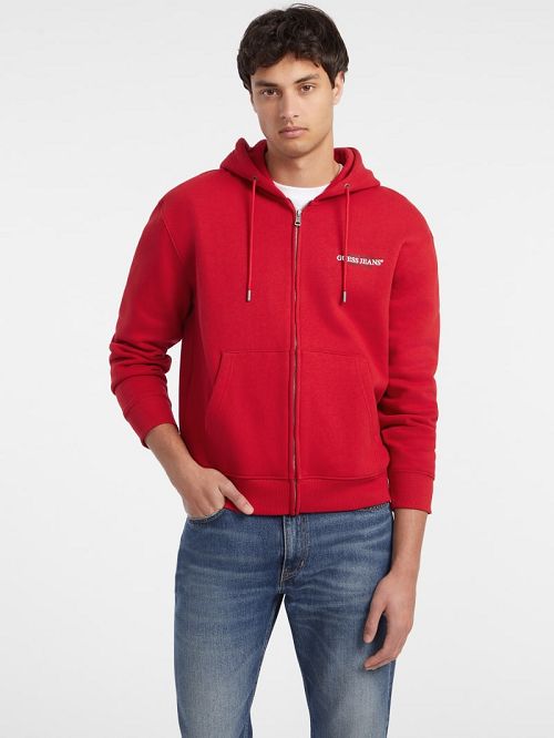 Guess American Tradition Zip-Up Hoodie Rood | GUESS-SN31528